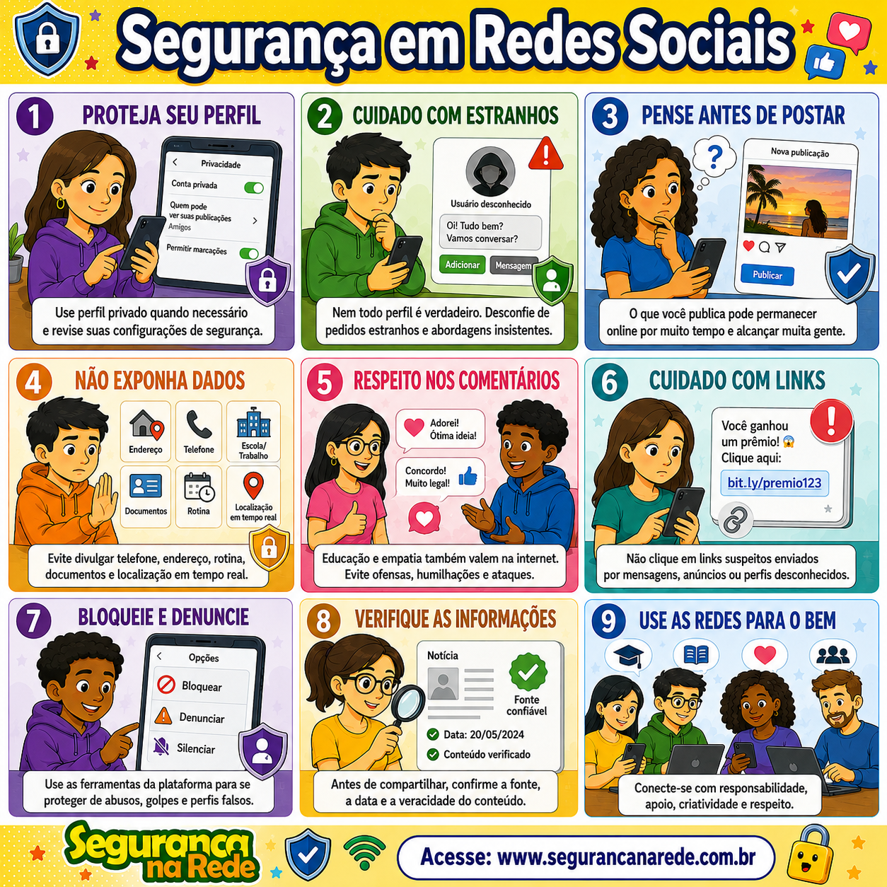 Capa Cartilha - Segurança em Redes Sociais